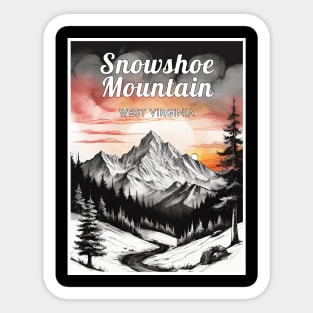 Snowshoe mountain ski west virginia usa Sticker